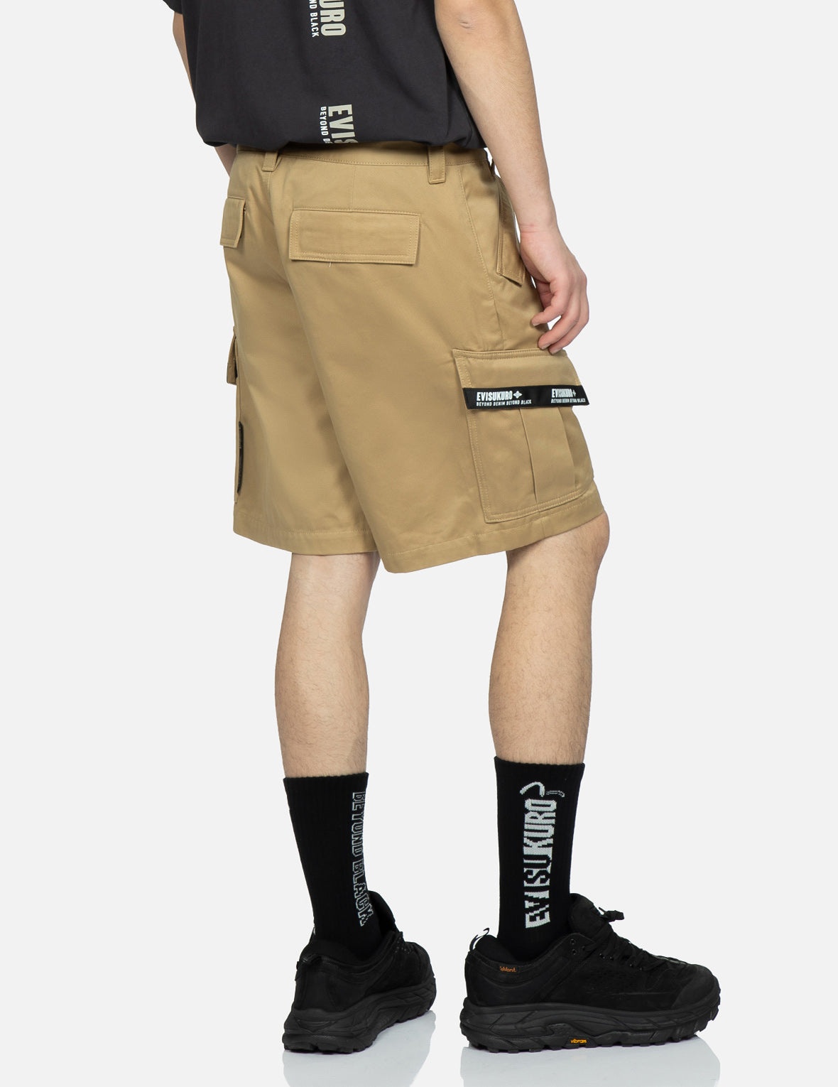 Logo Tape Patching Cargo Shorts - 8