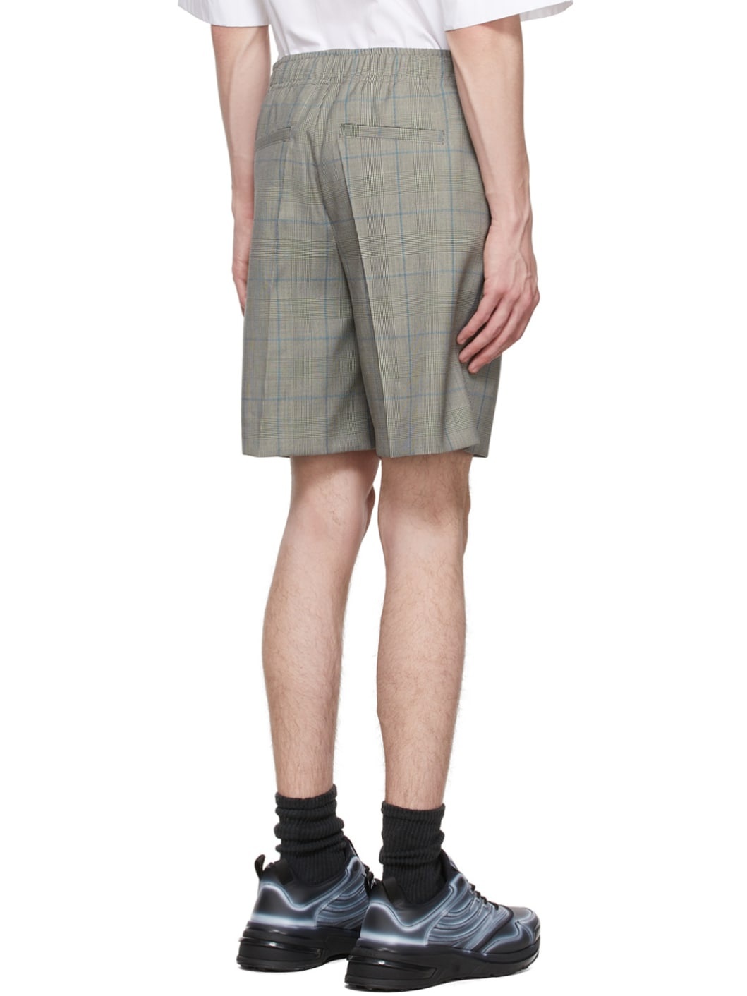 Gray Wool Shorts - 3
