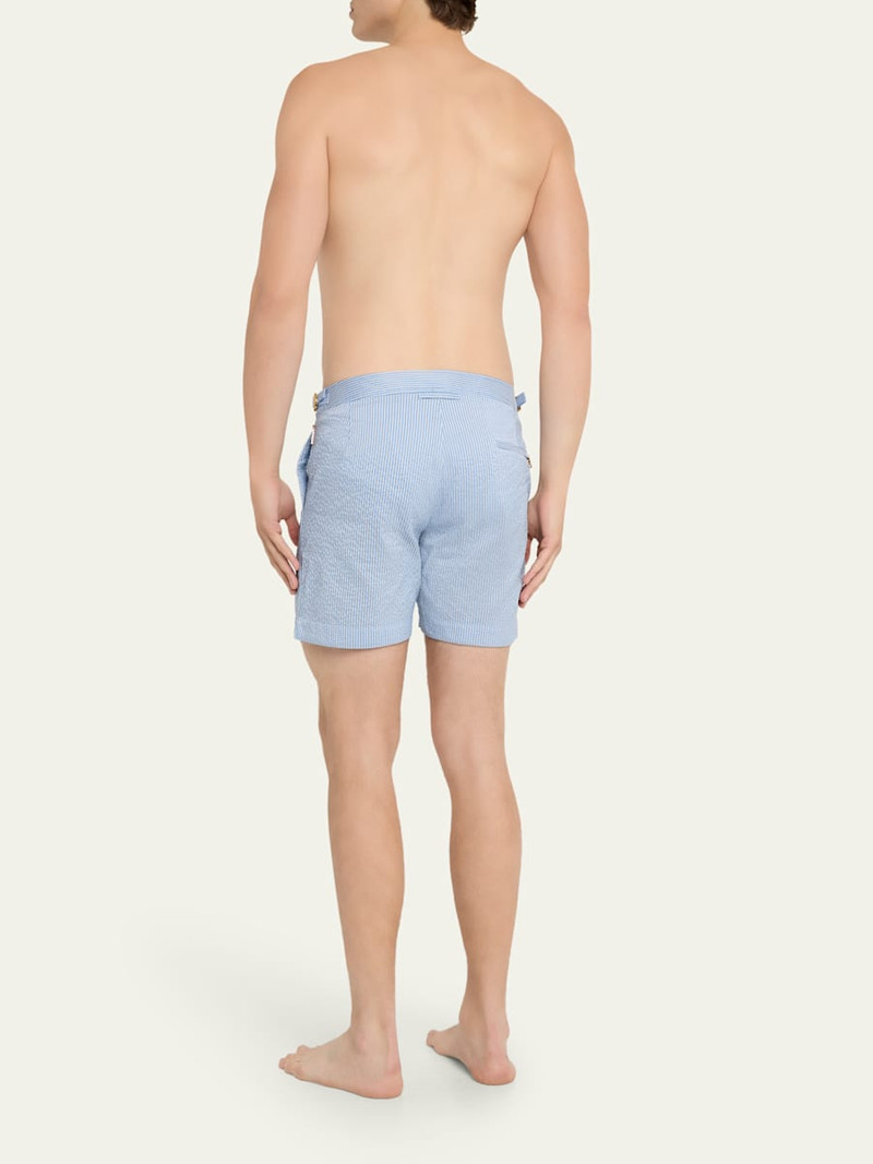 ORLEBAR BROWN Men's Seersucker Stripe Mid-Length Swim Shorts outlook