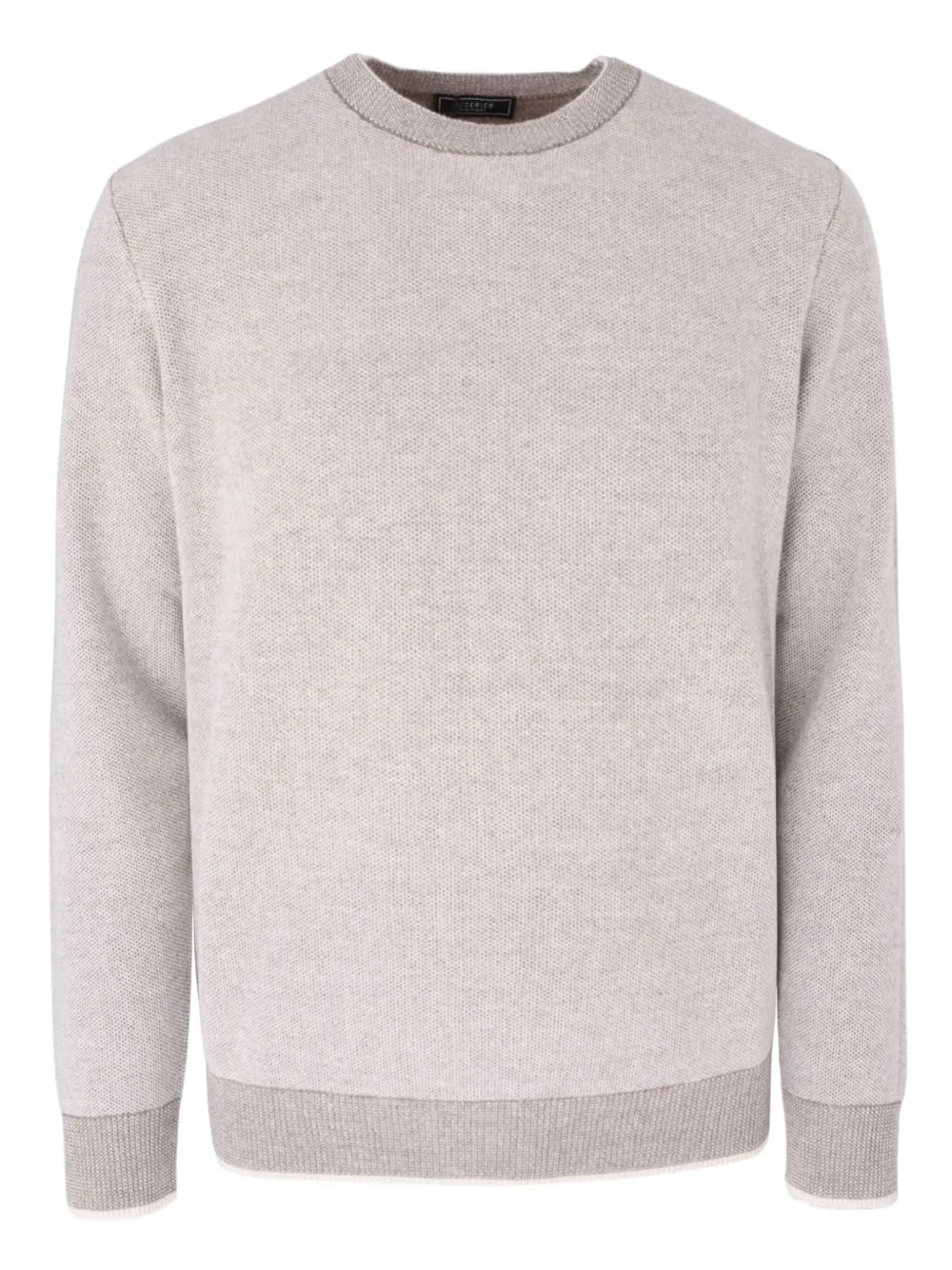 ribbed trim sweater - 1