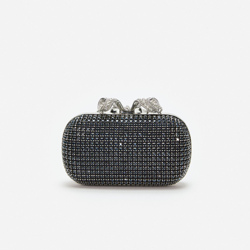 Navy Chainmail Clutch Bag 3