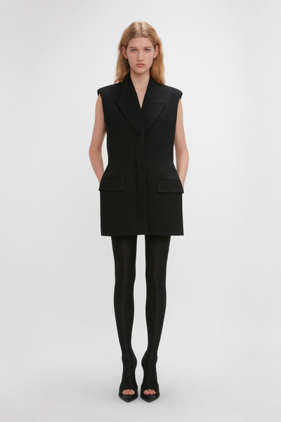 Victoria Beckham Sleeveless Tailored Dress In Black outlook