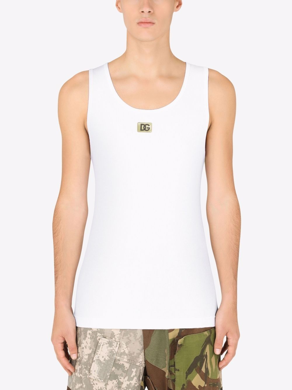 logo-patch tank top - 3