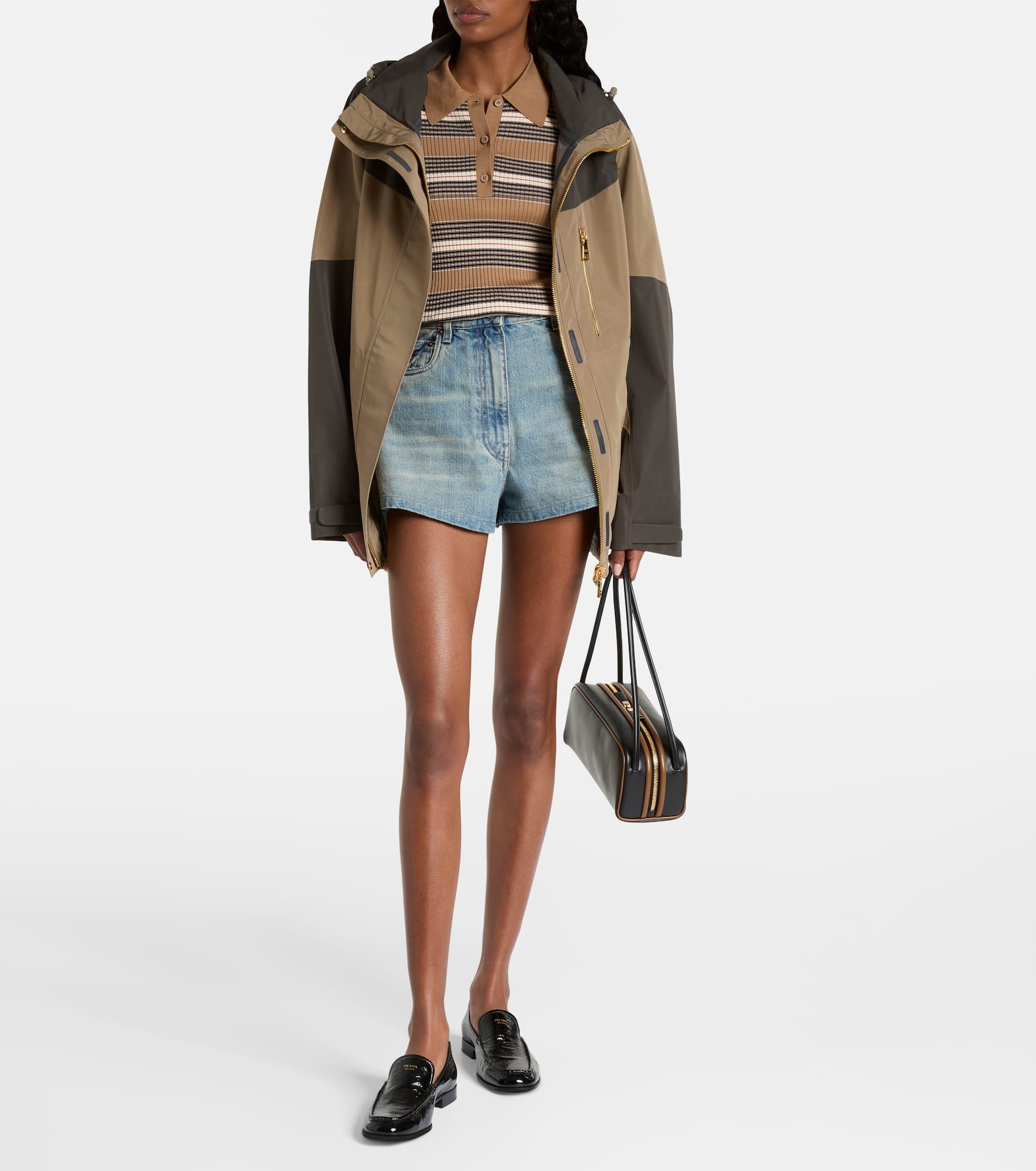 High-rise denim shorts - 2