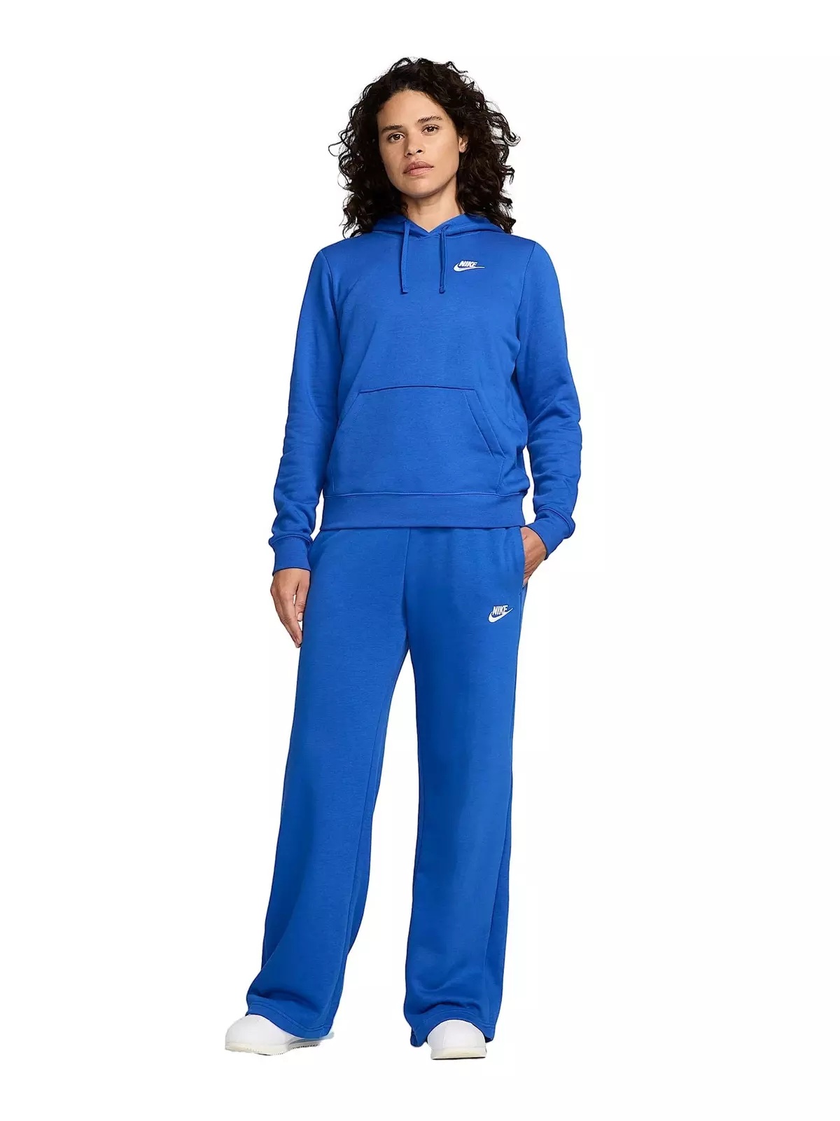 Women's Sportswear Club Fleece Pullover Hoodie -Royal/White - 6