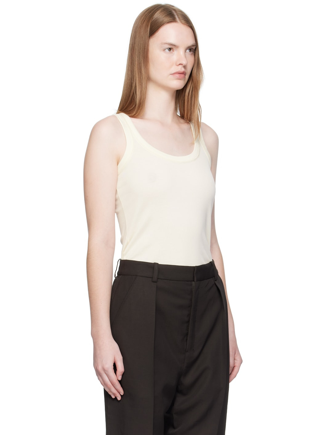 Off-White Rib Tank Top - 2
