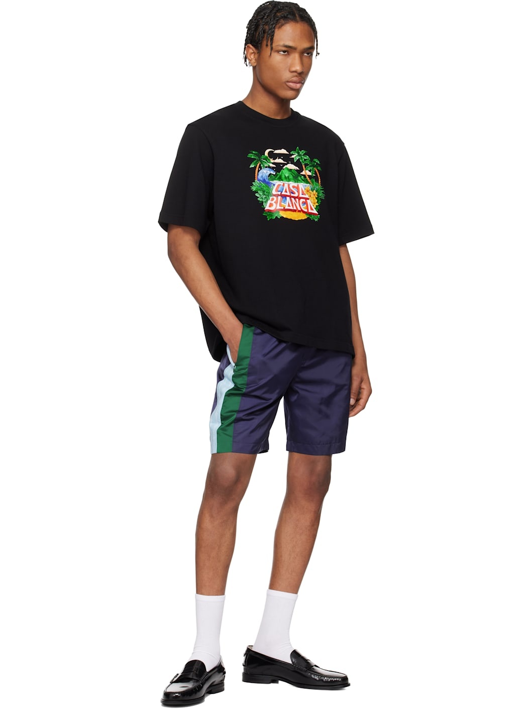 Black 'Casa' Beach Wave T-Shirt - 4