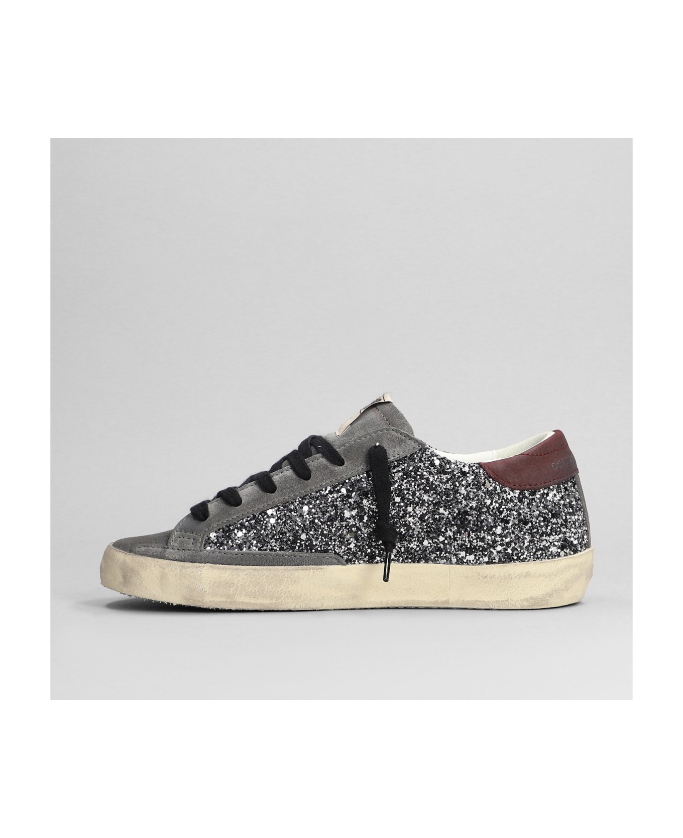 Glittered Lace-up Sneakers - 3