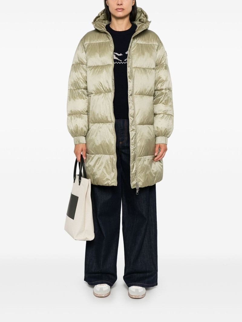 BOSS logo-appliqué coat outlook