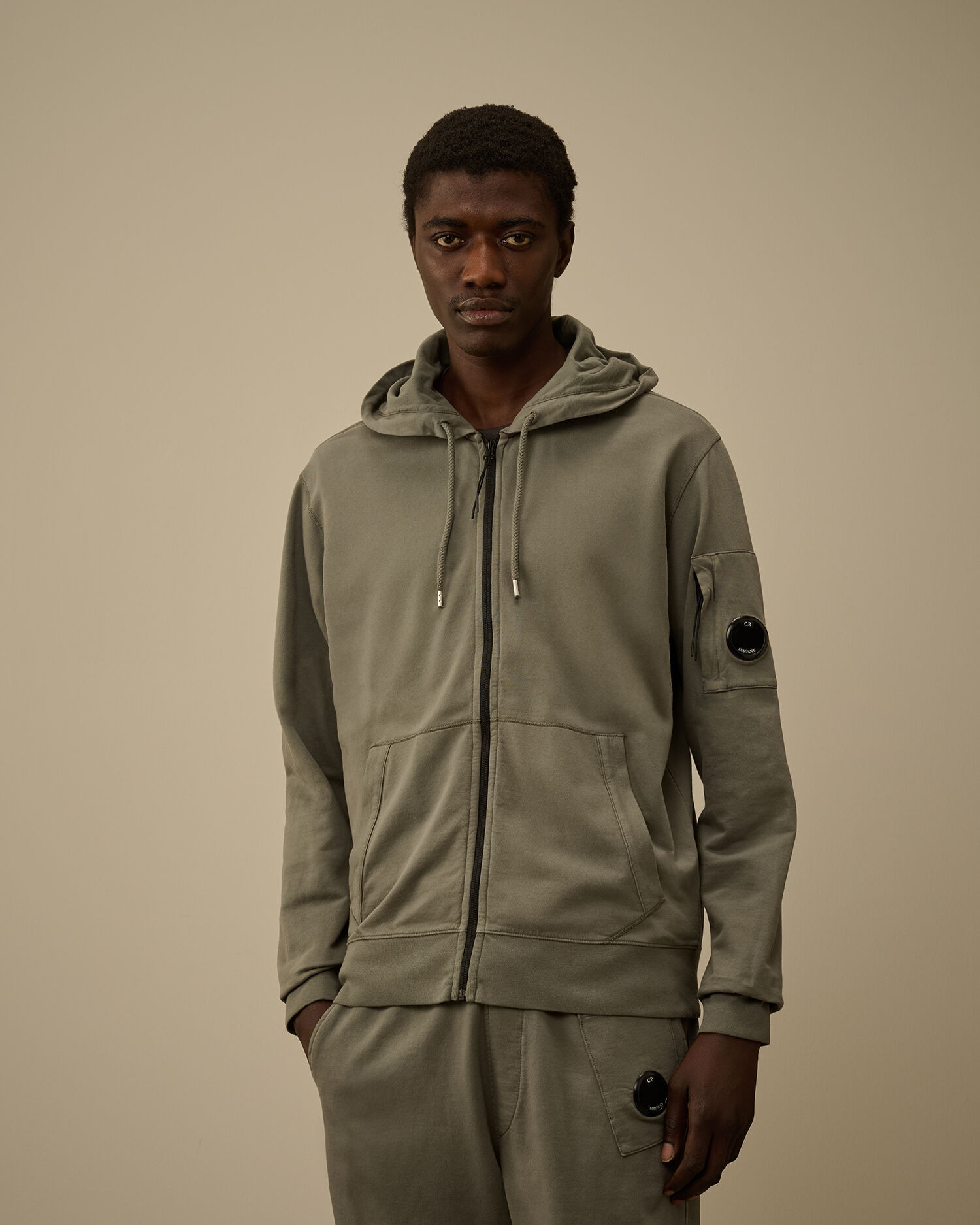 Light Fleece Hooded Full Zip Sweatshirt - 3