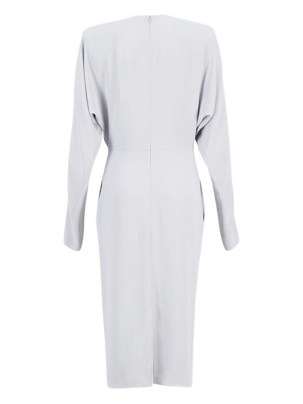 satin draped-front midi dress - 2