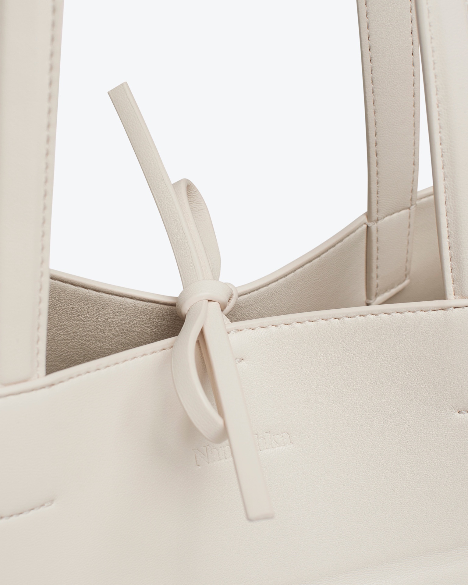 THE ORIGAMI BAGUETTE - Alt-nappa bag - Off-white - 4