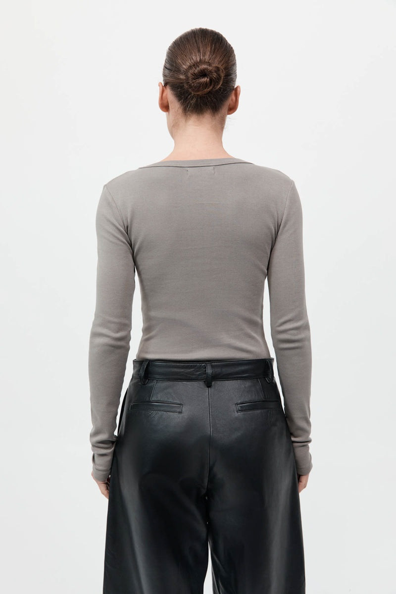 Organic Cotton Long Sleeve Top - Slate 6