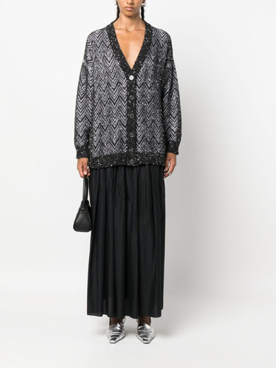 Missoni sequin-embellished V-neck cardigan outlook