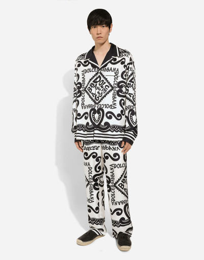 Dolce & Gabbana Marina-print silk shirt outlook