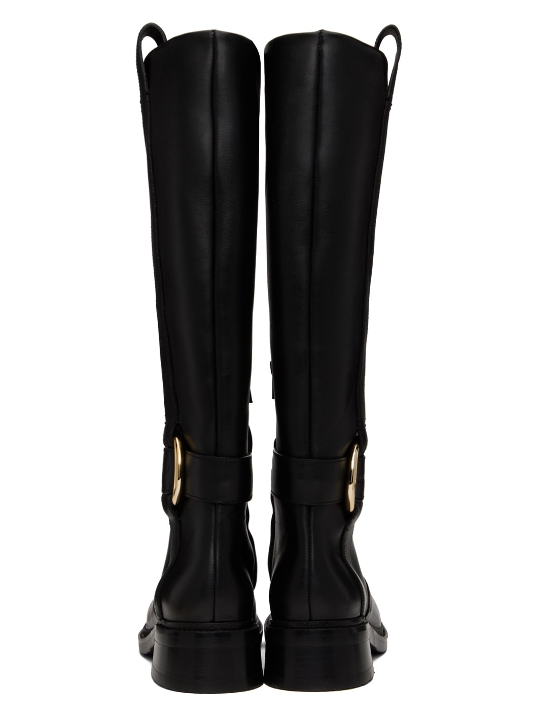 Black New Ring Tall Boots - 2