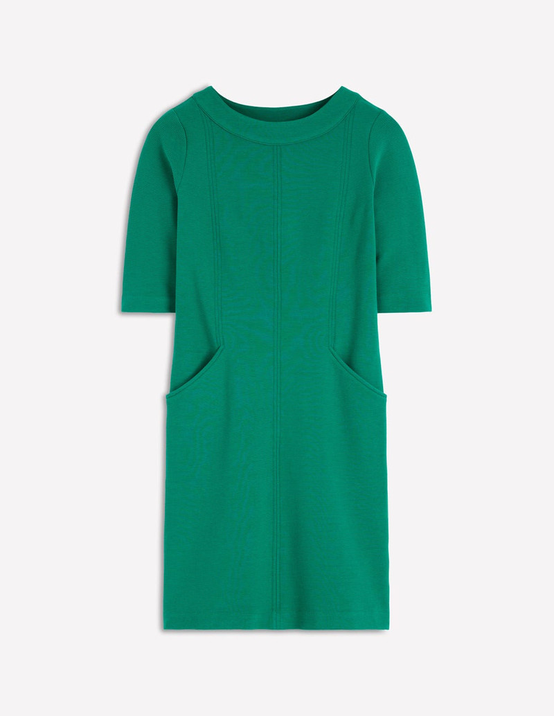 Nessa Ottoman Shift Dress-Jewel Green 1
