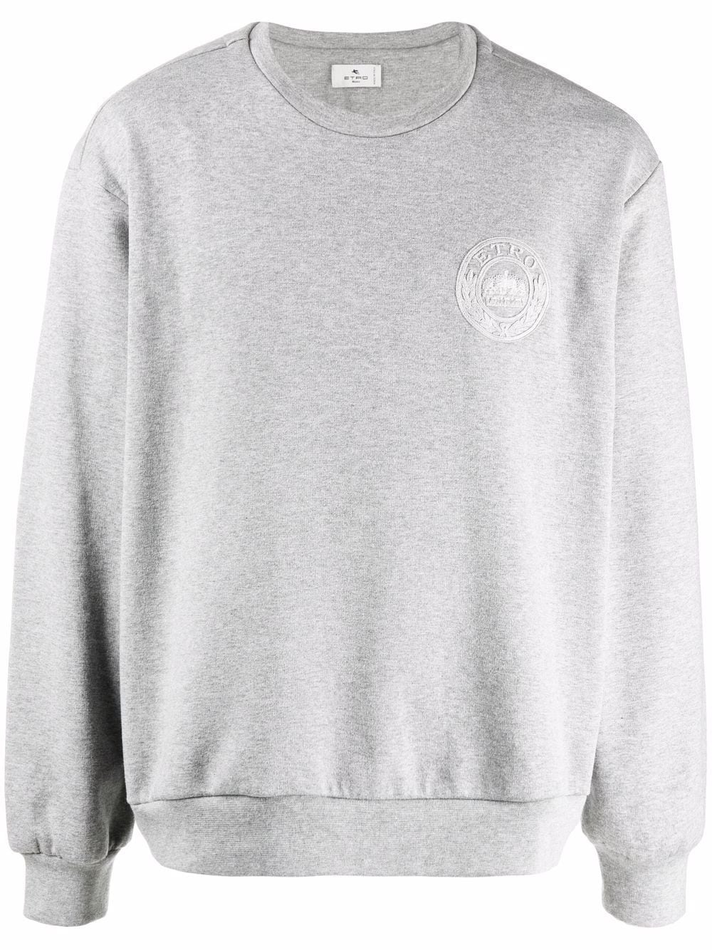 embroidered-logo sweatshirt - 1