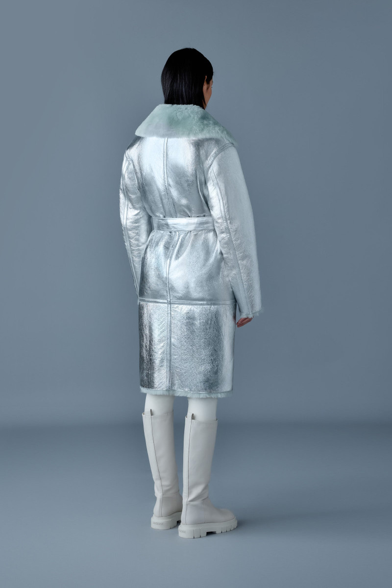 KIMBERLY Long leather shearling coat 5