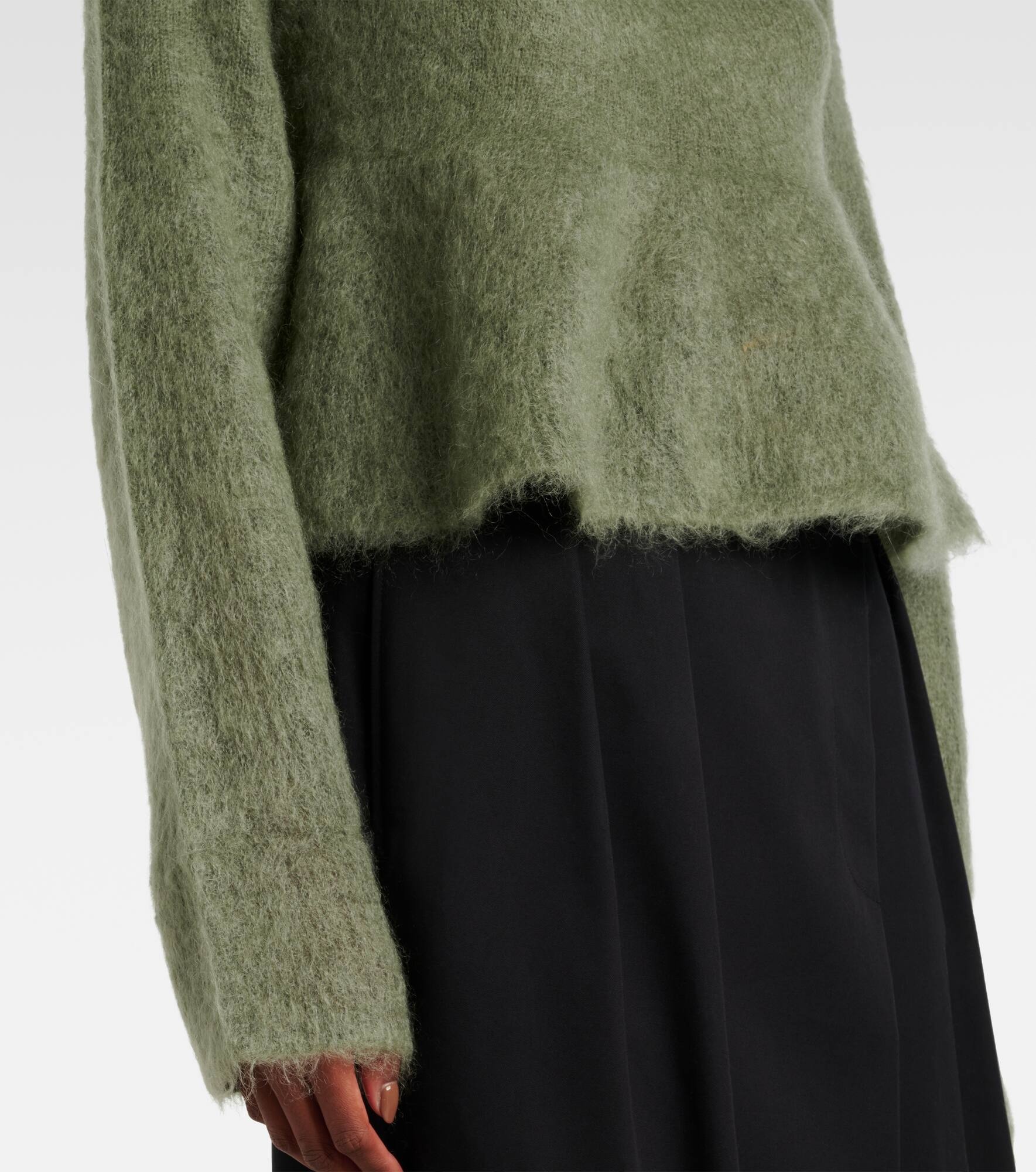 Peplum mohair-blend polo sweater - 5