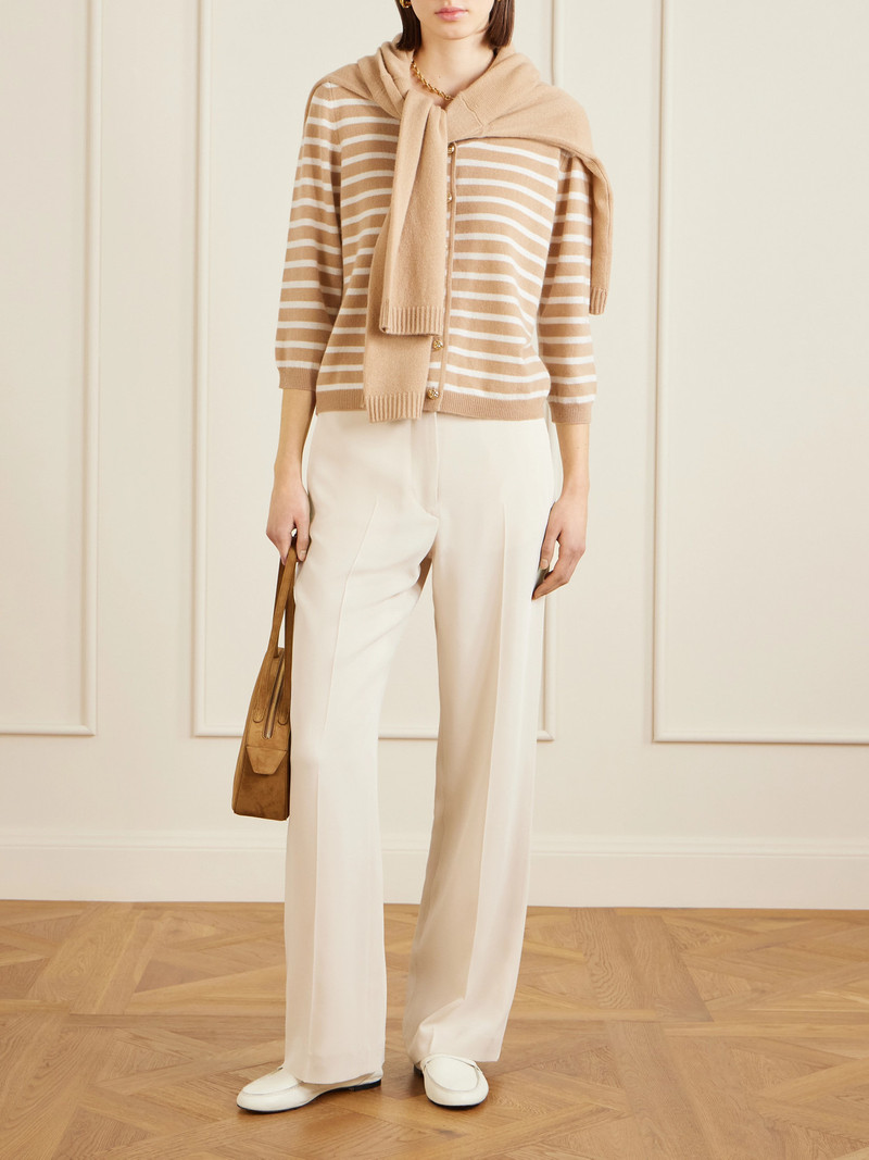 Allude Striped Cashmere Cardigan outlook