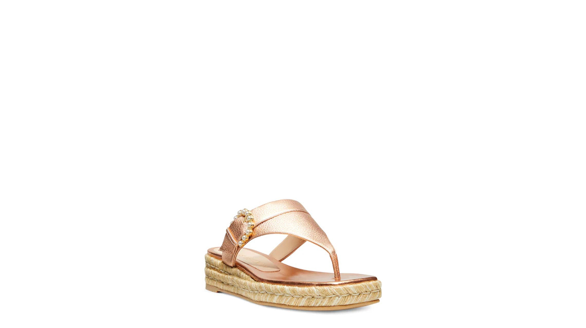 PEARL BUCKLE ESPADRILLE SANDAL - 2