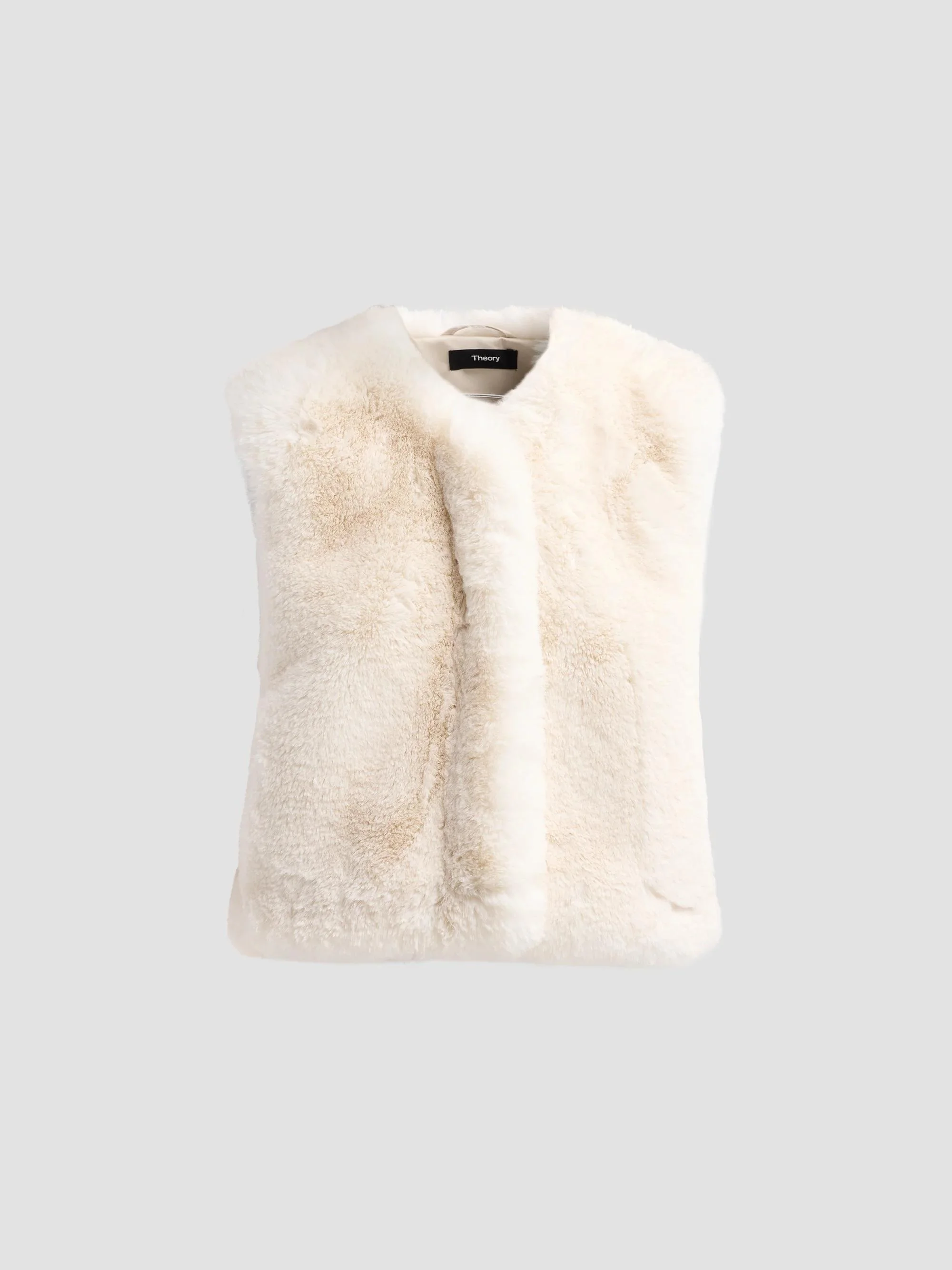 Women's Faux Fur Vest - Ivory - 1