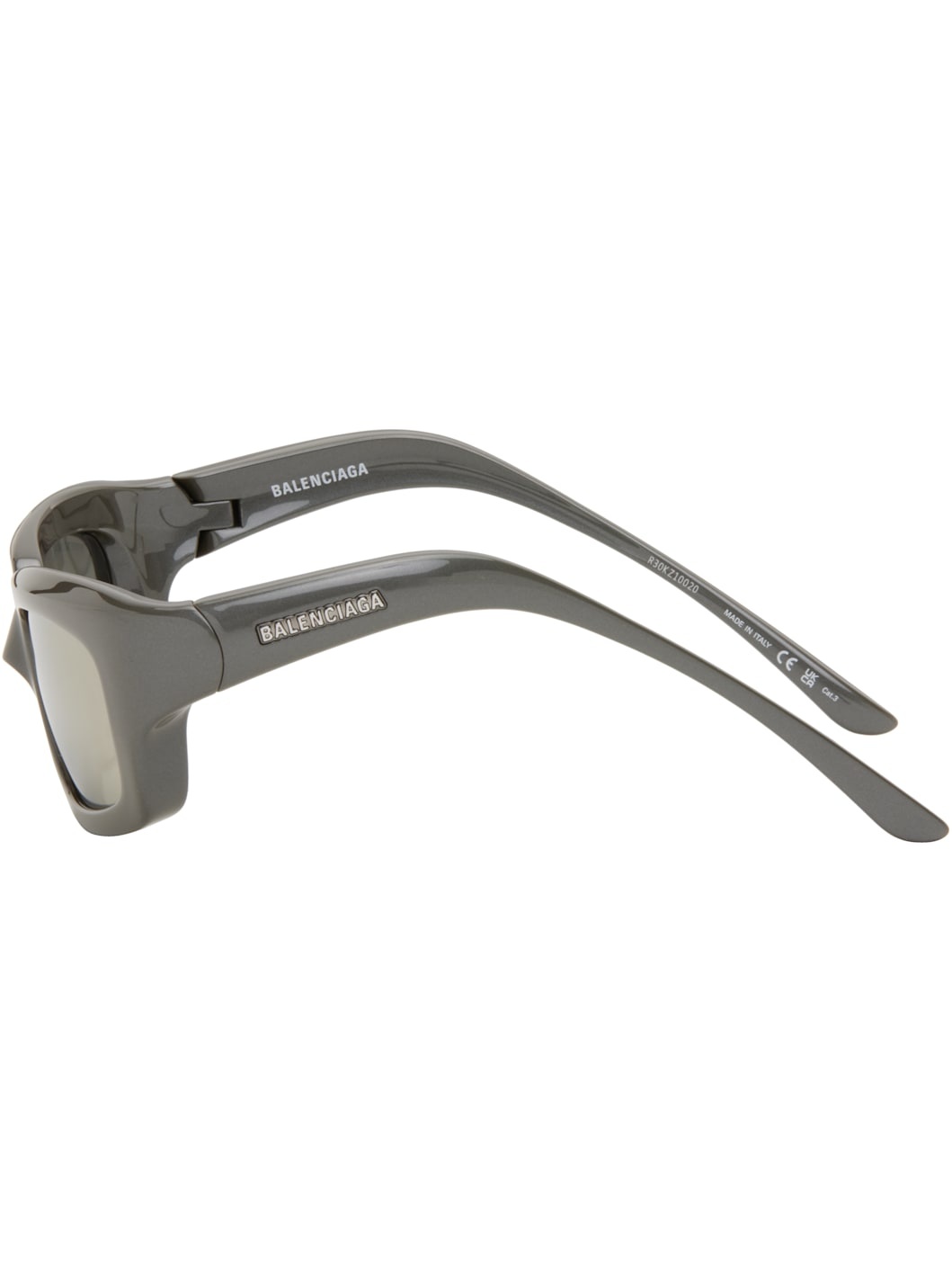 Gray Rectangular Sunglasses - 3