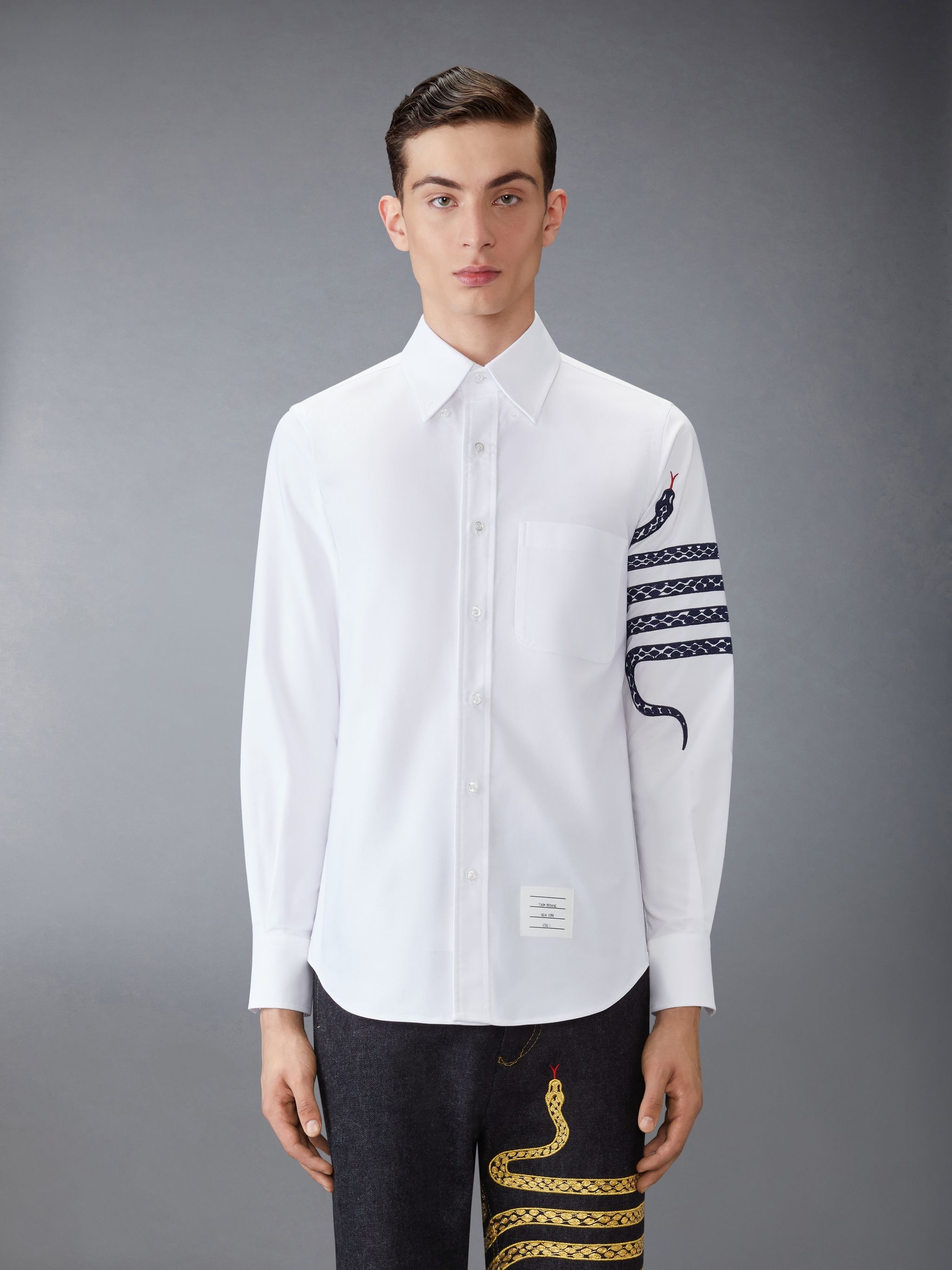 LUNAR NEW YEAR STRAIGHT FIT DENIM SHIRT - 3