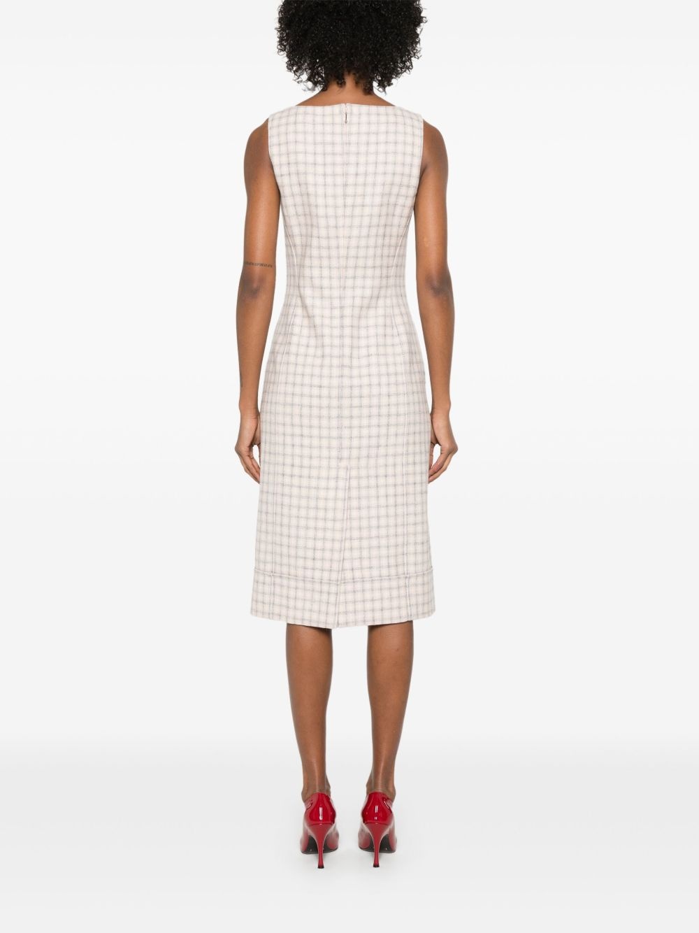 gunclub-check midi dress - 4