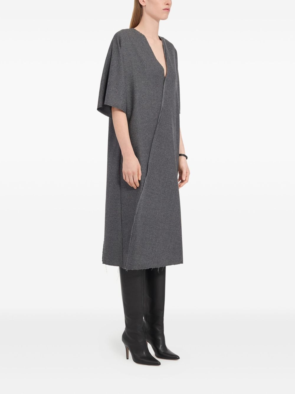 V-neck midi dress - 3