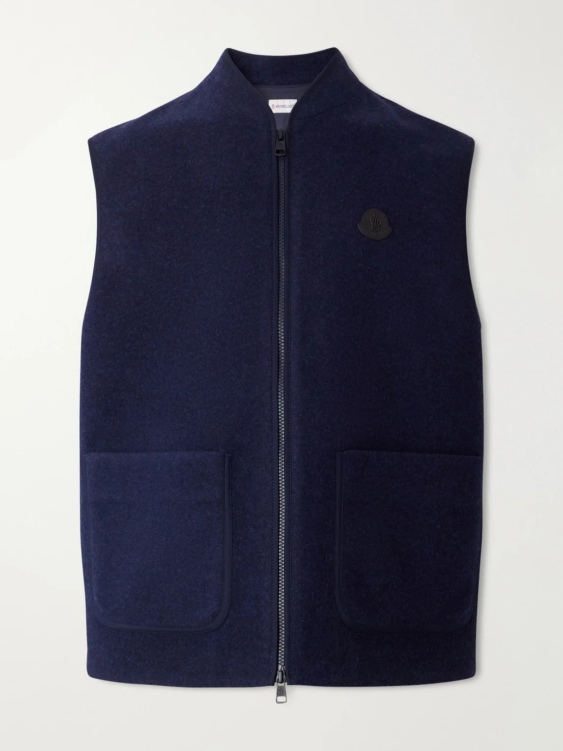 Logo-Appliquéd Wool-Fleece Gilet - 1