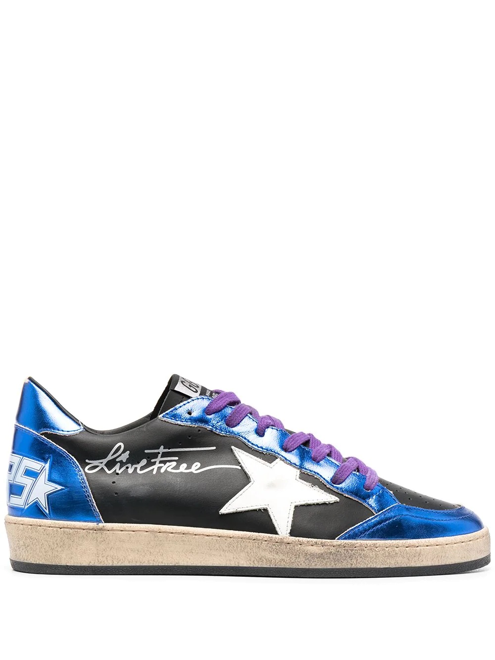 Ball-Star Live Free print sneakers - 1