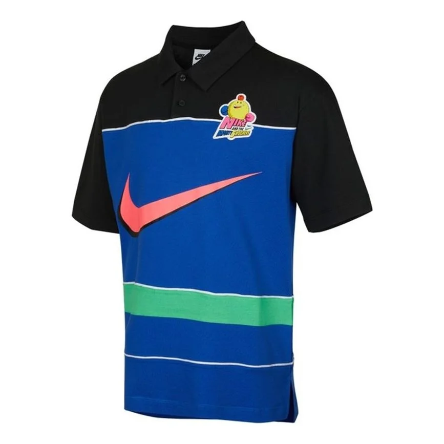 Nike Sportswear Contrasting Colors Athleisure Casual Sports Short Sleeve Polo Shirt Blue DM7918-480 - 1