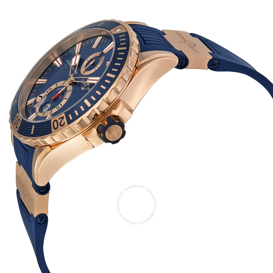 Ulysse Nardin Maxi Marine Diver 18kt Rose Gold Blue Dial Men's Watch 266-10-3-93 - 2