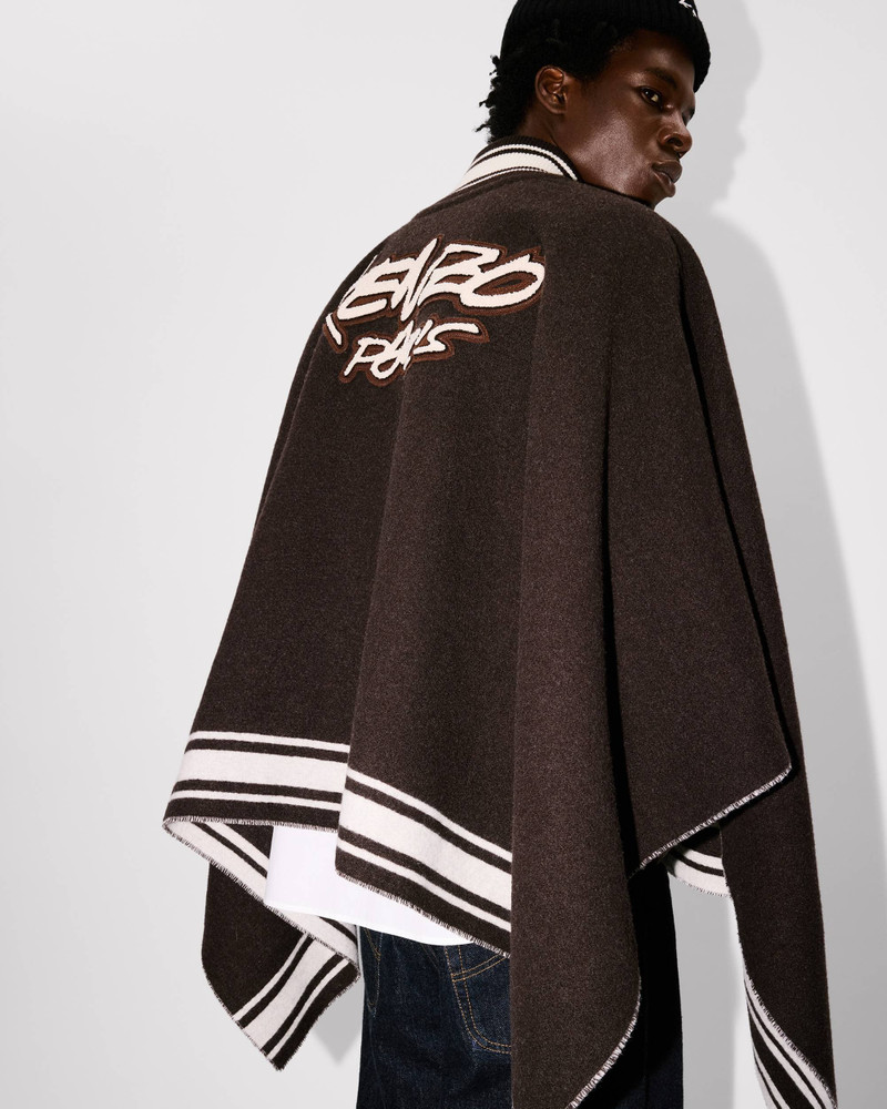 'Kenzo x Futura 2000' poncho in wool 13
