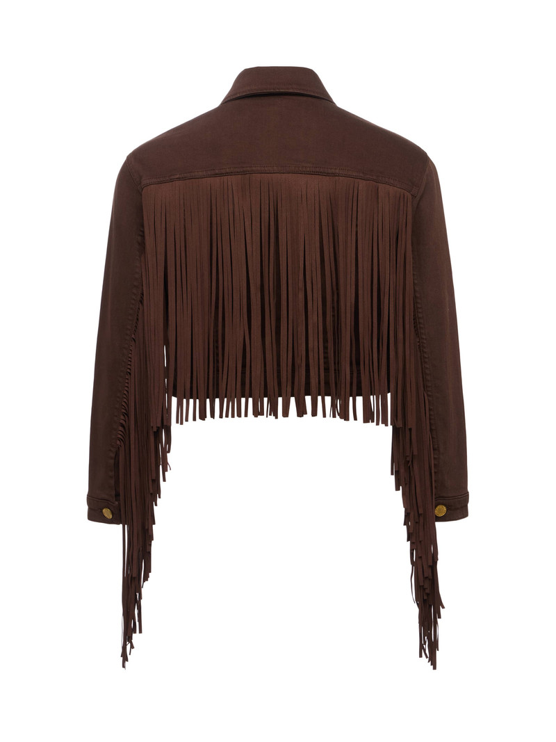L'AGENCE Koda Fringe Jean Jacket outlook