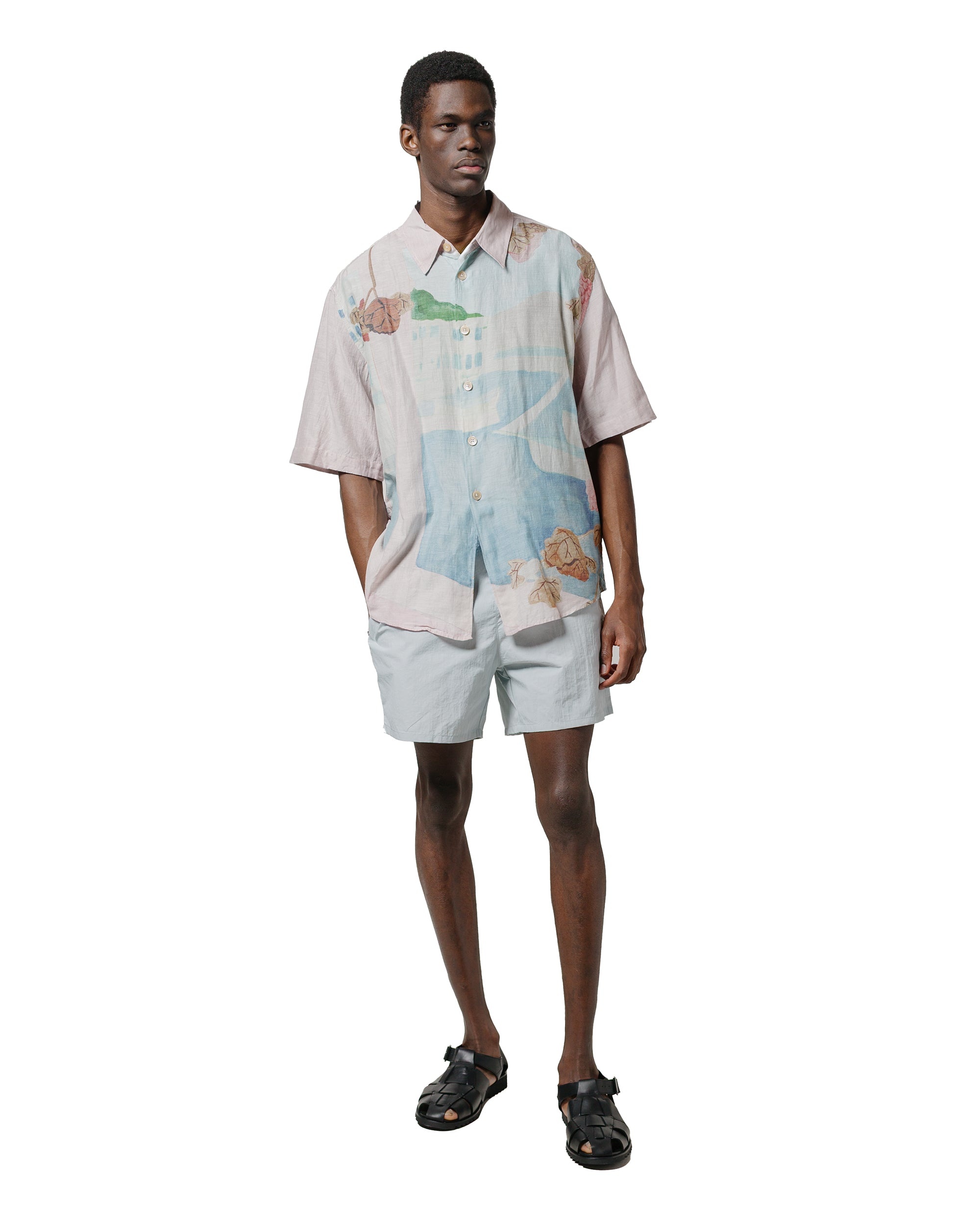 Beyond Shirt Shortsleeve Marina Vista Print Cotton Silk - 4