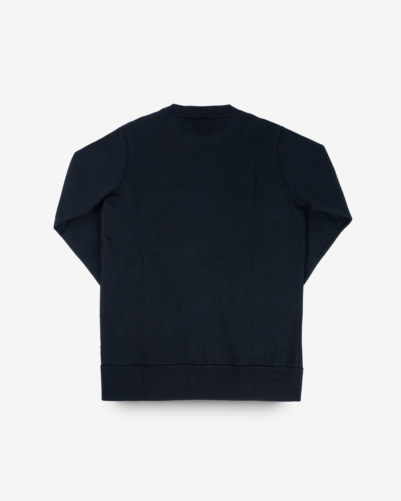 IHSW-69L-BLK 14oz Ultra Heavyweight Loopwheel Cotton Crew Neck Sweat - Black - 4