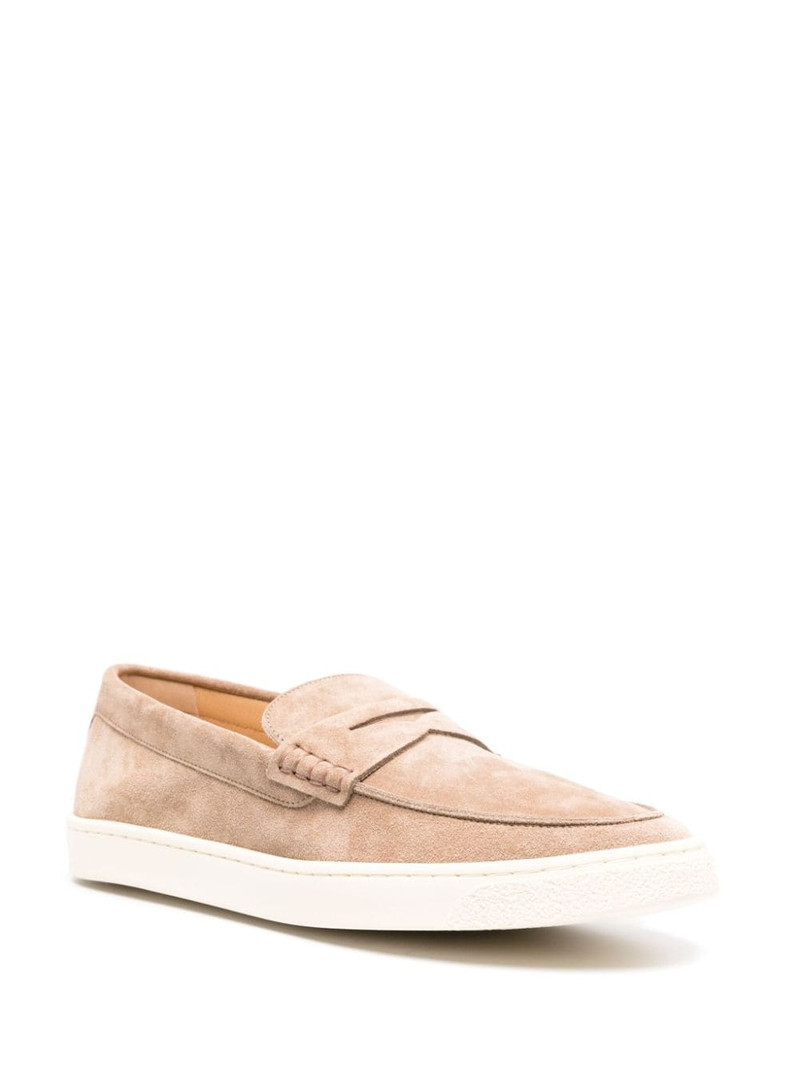 Brunello Cucinelli suede penny loafers outlook