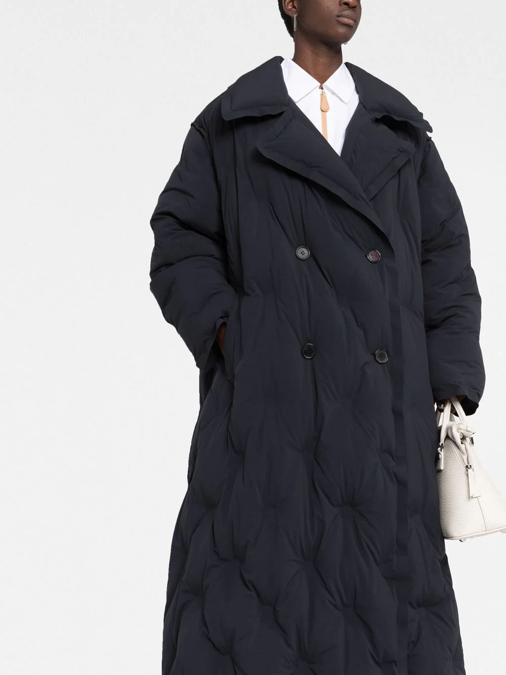 padded mid-length coat - 5