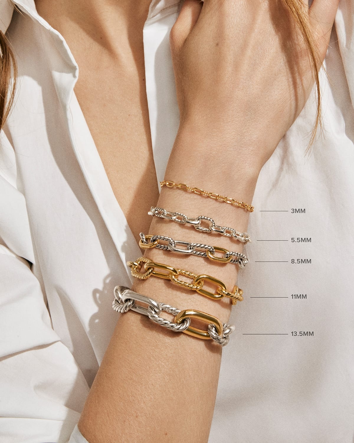 DY Madison Chain Bracelet in Silver, 8.5mm - 5