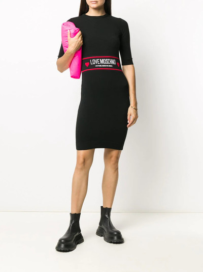 Moschino intarsia logo knitted dress outlook