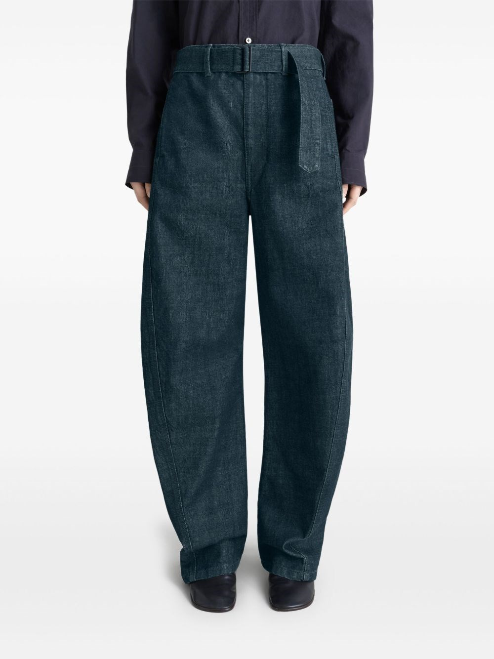 Twisted denim cotton jeans - 3