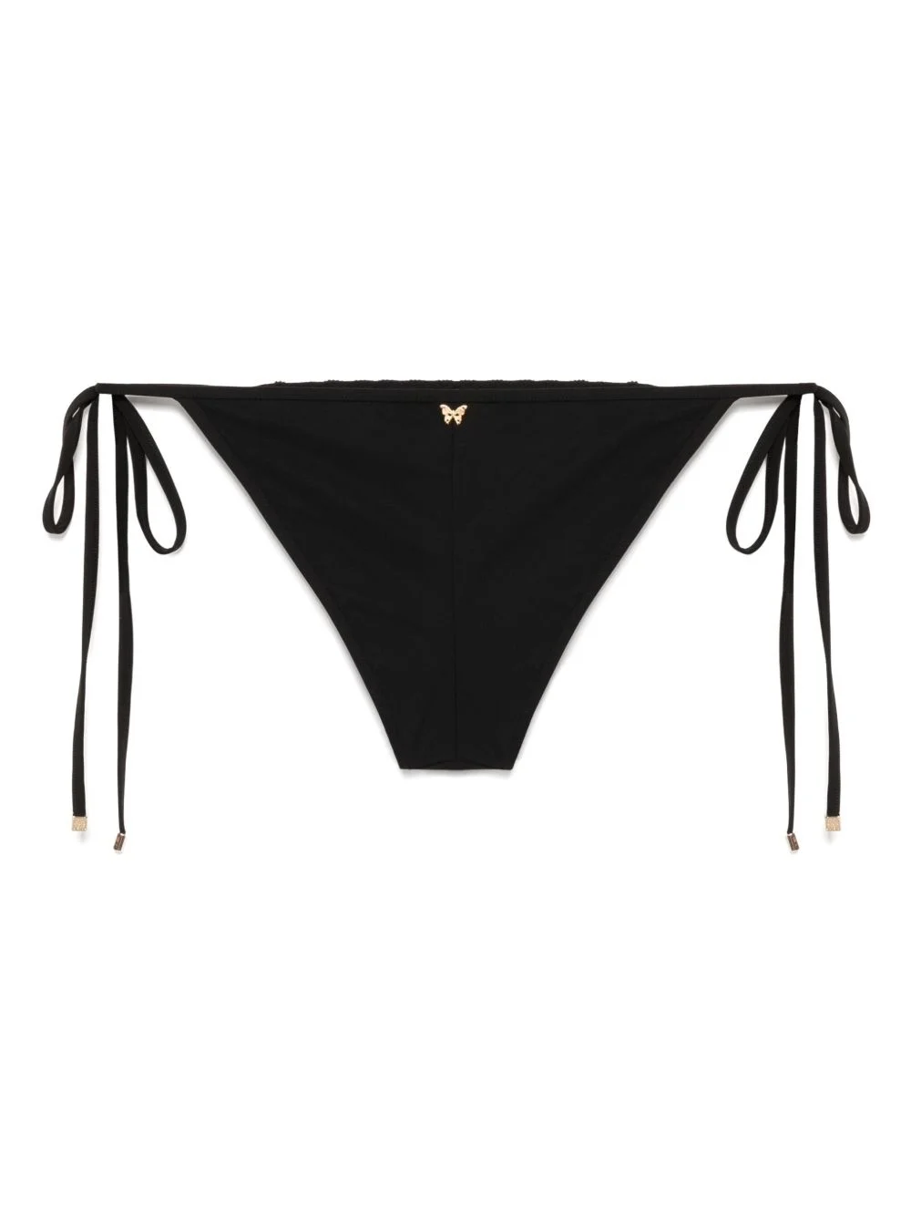 lace inset string bikini bottom - 1