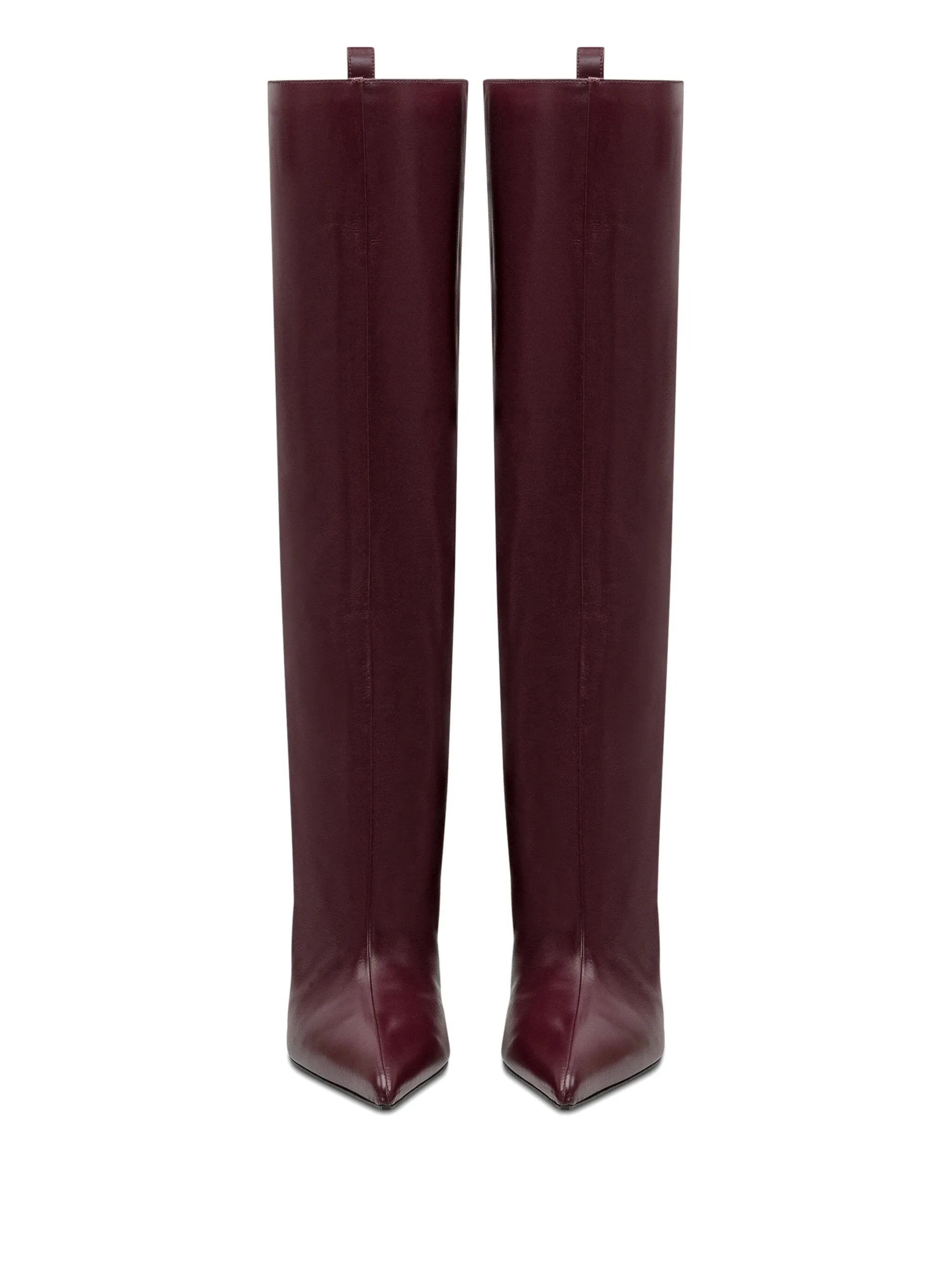 The Attico 65mm Lea Pointed-toe Leather Boots - 3