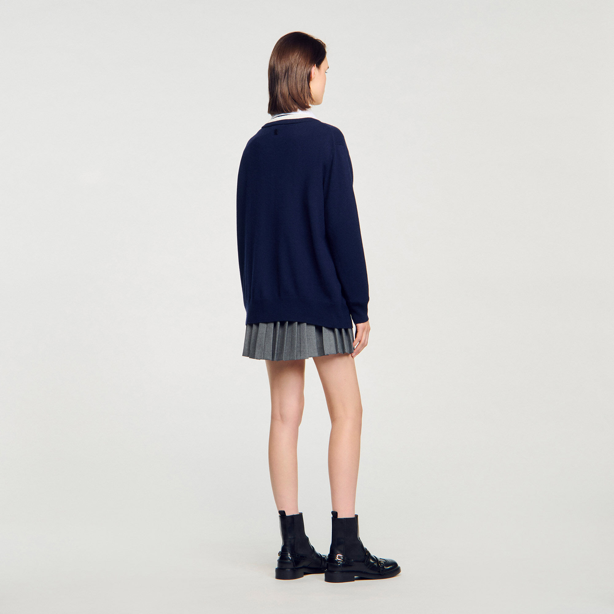 LONG TWO-TONE CARDIGAN - 5