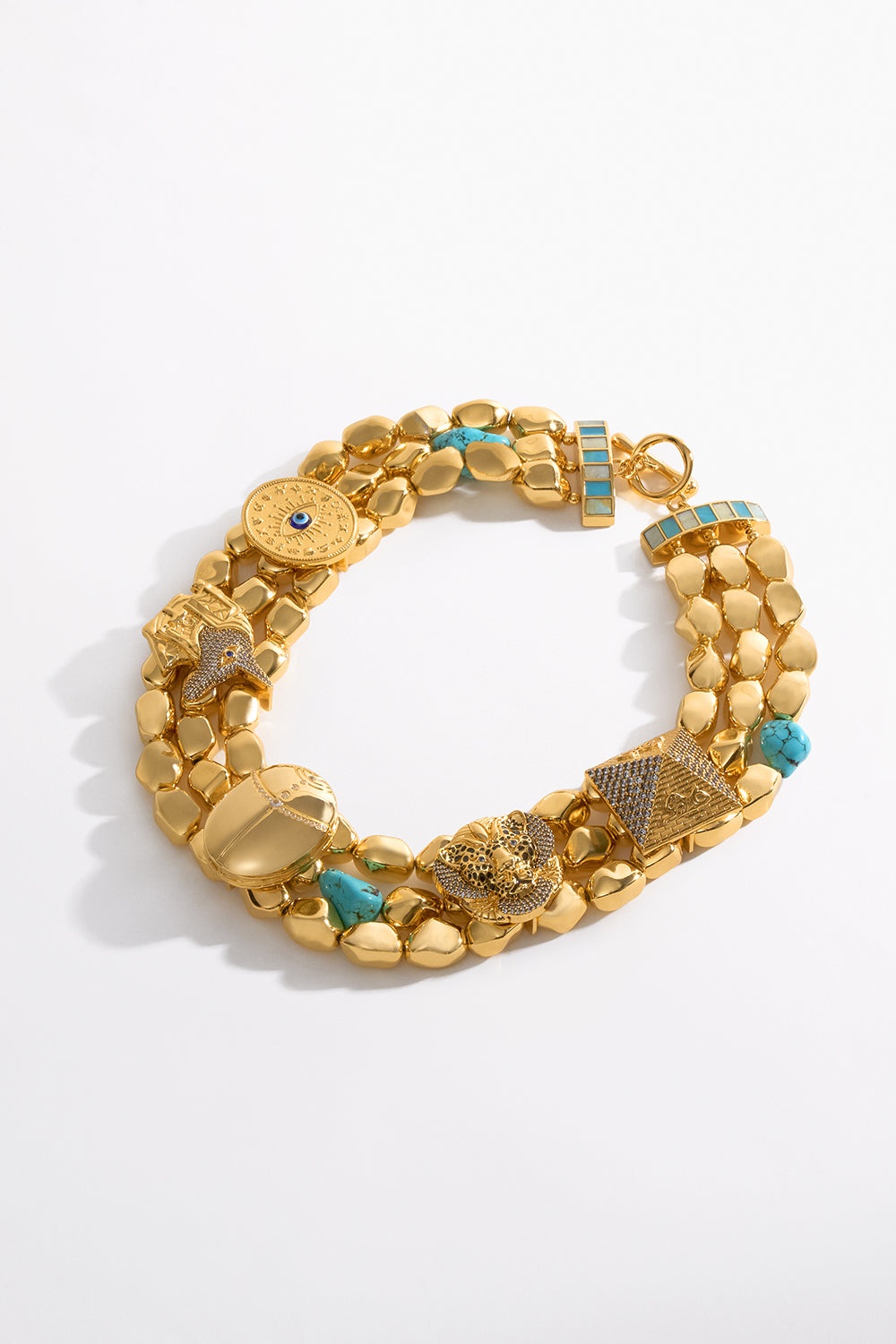 SACRED SYMBOLS STATEMENT NECKLACE - 1