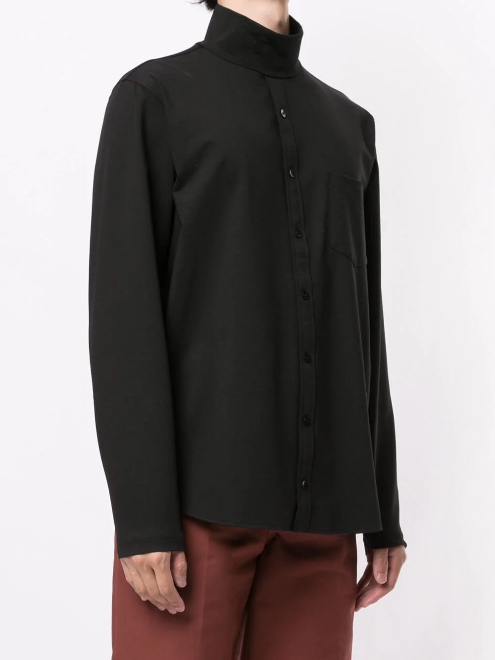 high neck long-sleeved shirt - 3