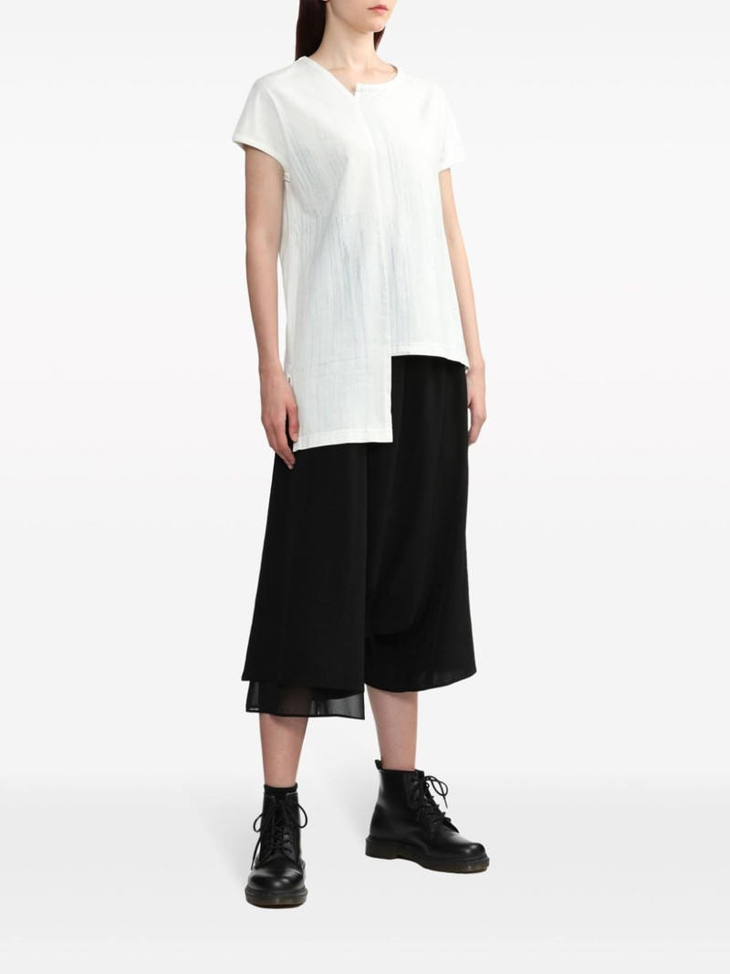 Y's asymmetric-hem cotton T-shirt outlook